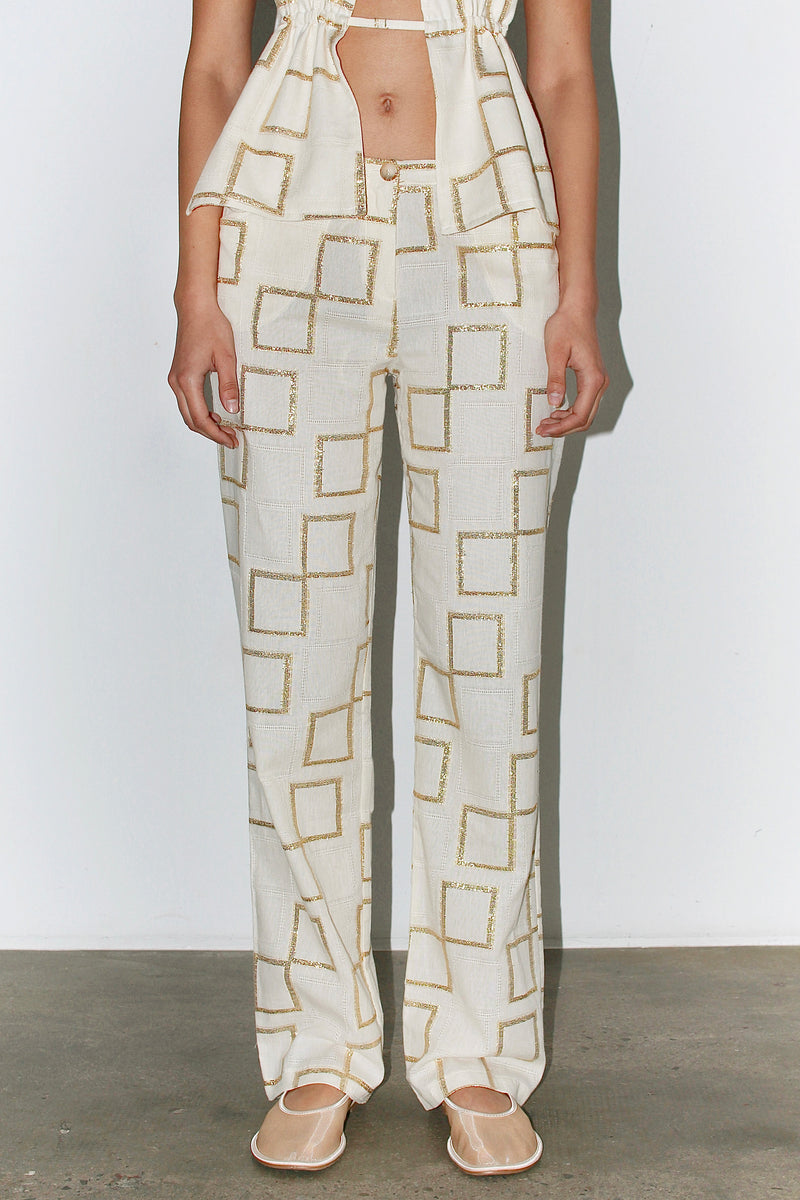 Francesca Gold Trousers
