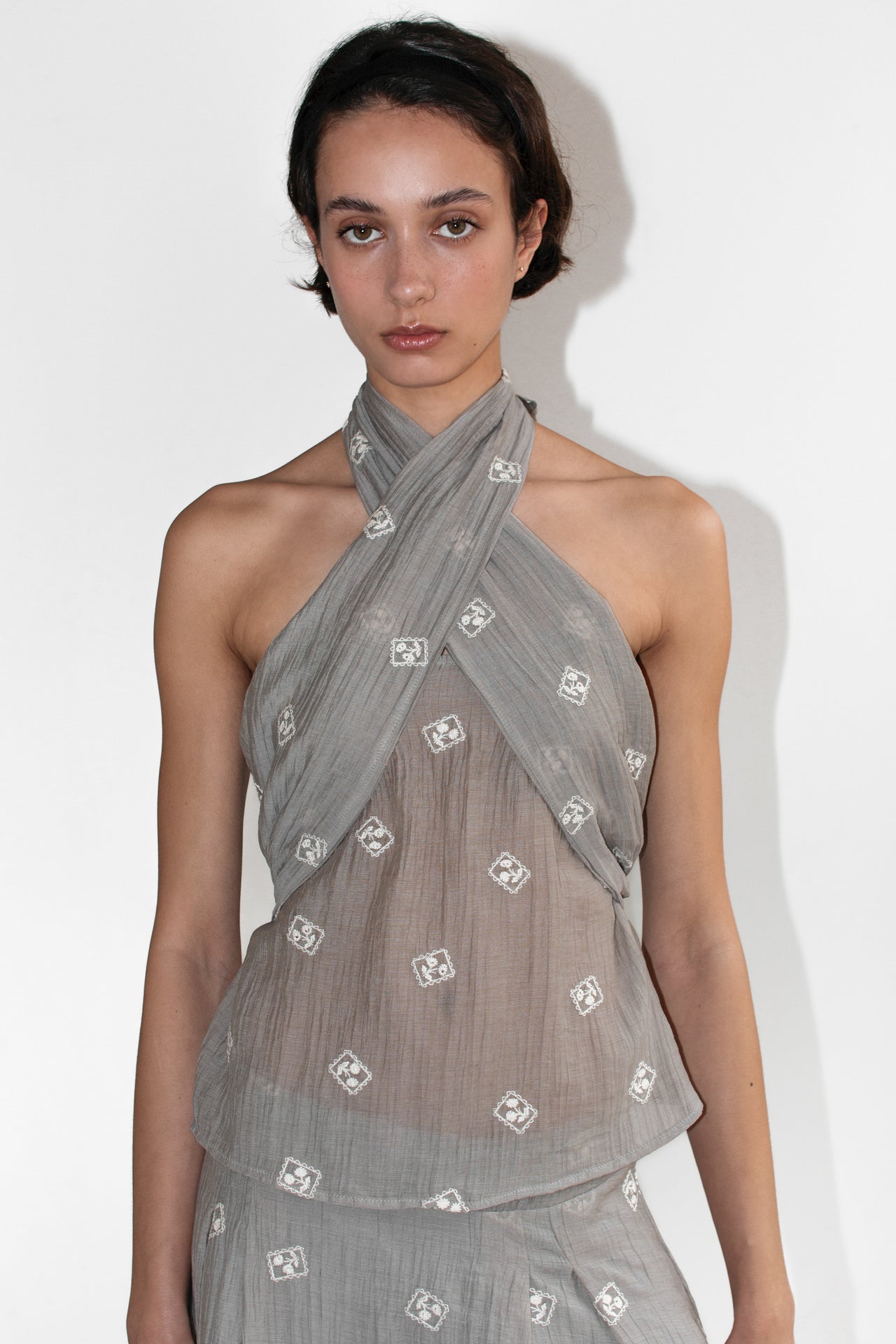 Nuria Grey Top