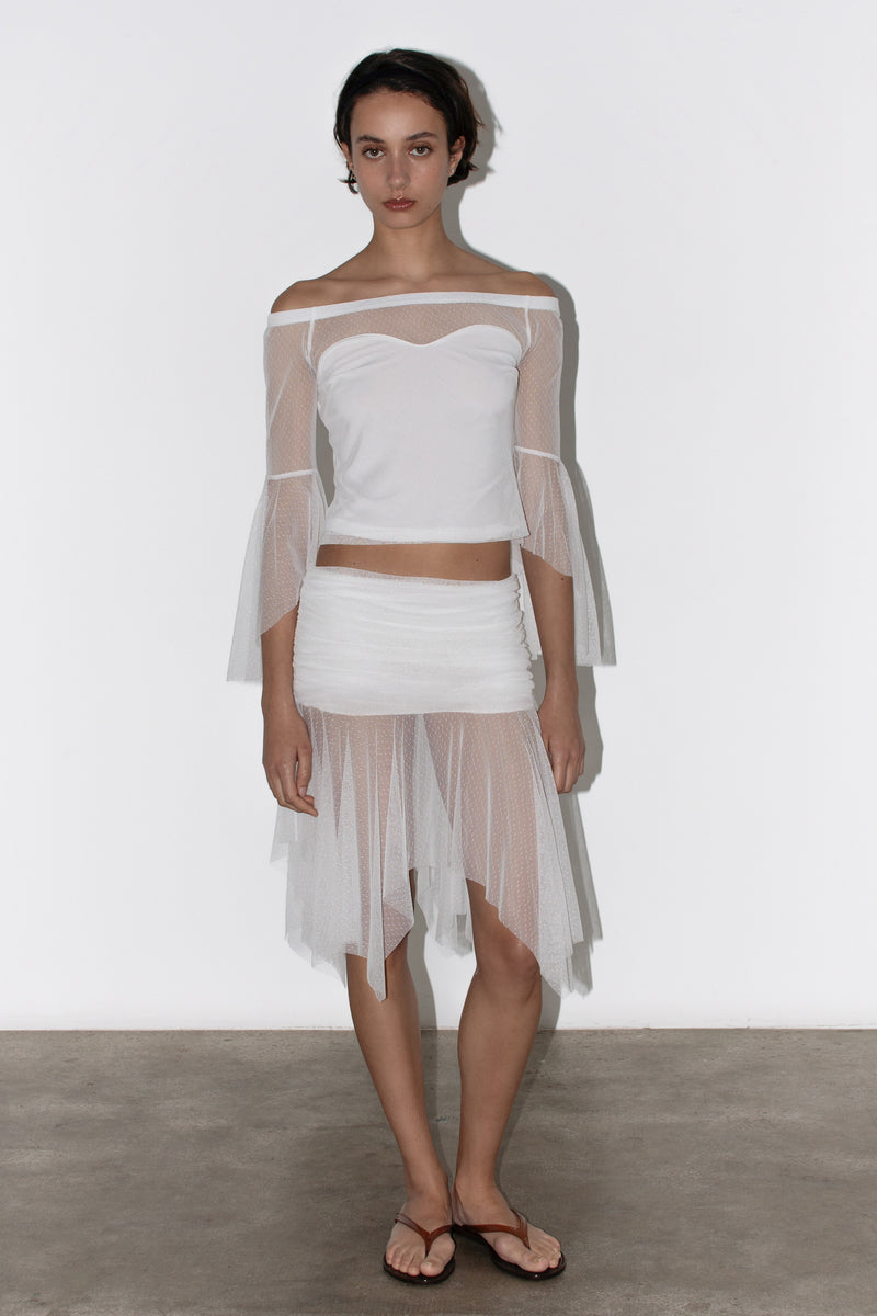 Martina White Skirt